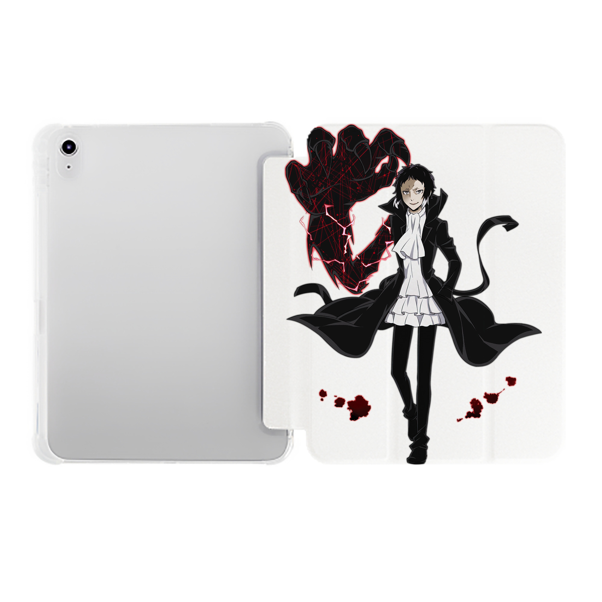 （画像用） 文豪ストレイドッグス Bungo Stray Dogs IPad ケース ペン収納付き 三つ折りスタンド PUレザー×シリコン 対応機種9.5/10.5/10.9インチ